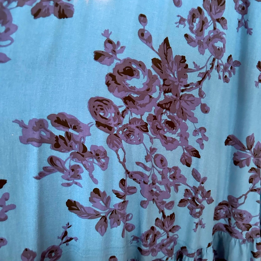 💕Beautiful blue floral maxi dress size 18 - Picture 3 of 4
